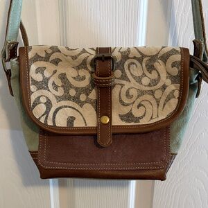 Myra Stylish Brown and Cream Women's Bag